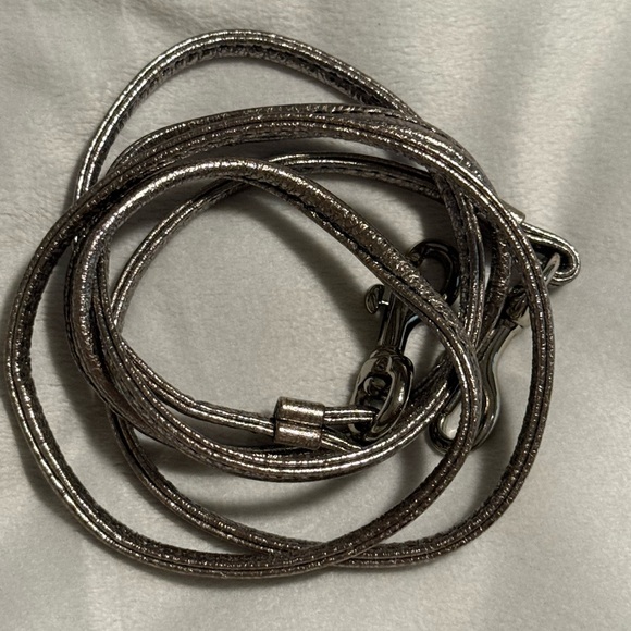 Coach Metallic Silver Patent Leather Strap - Picture 2 of 5